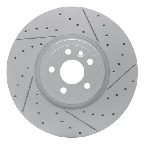 R1 17-20 Jaguar Xe Front Right Drilled & Slotted Geo-Carbon Rotor