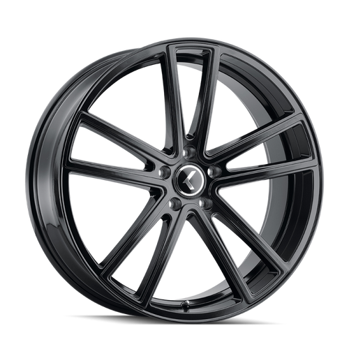 Kraze KR190 Lusso 22x8.5 / 5x112 BP / 38mm Offset / 66.56mm Hub Gloss Black Wheel