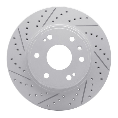 R1 09-20 Chevrolet Tahoe Front Left Drilled & Slotted Geo-Carbon Rotor