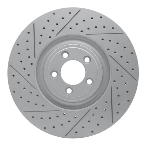 R1 10-24 Jaguar Xj Front Left Drilled & Slotted Geo-Carbon Rotor
