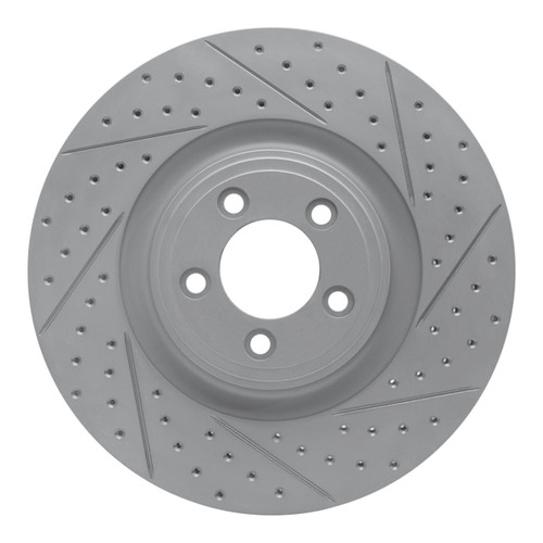 R1 06-21 Jaguar Super V8 Front Right Drilled & Slotted Geo-Carbon Rotor