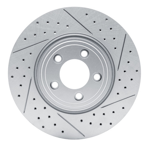R1 06-10 Jaguar Xf Front Right Drilled & Slotted Geo-Carbon Rotor