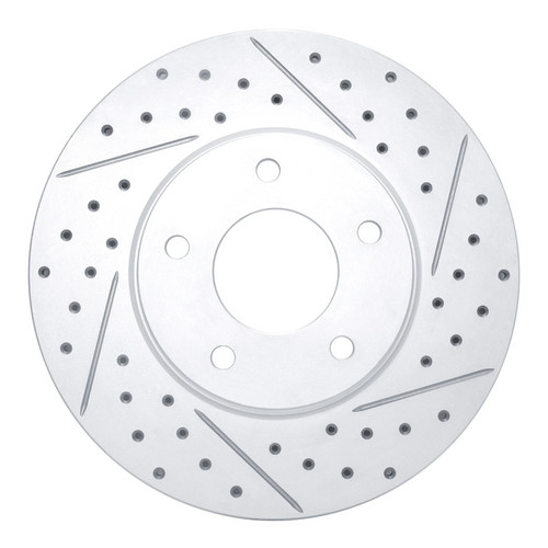 R1 97-03 Jaguar Vanden Plas Front Right Drilled & Slotted Geo-Carbon Rotor