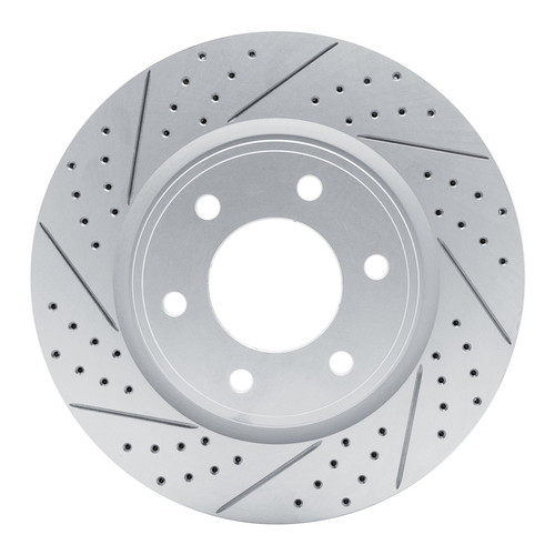 R1 07-24 Infiniti Qx80 Front Left Drilled & Slotted Geo-Carbon Rotor