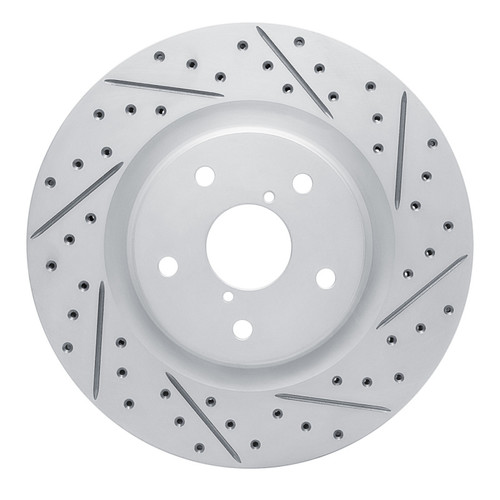 R1 20-25 Subaru Forester Front Right Drilled & Slotted Geo-Carbon Rotor