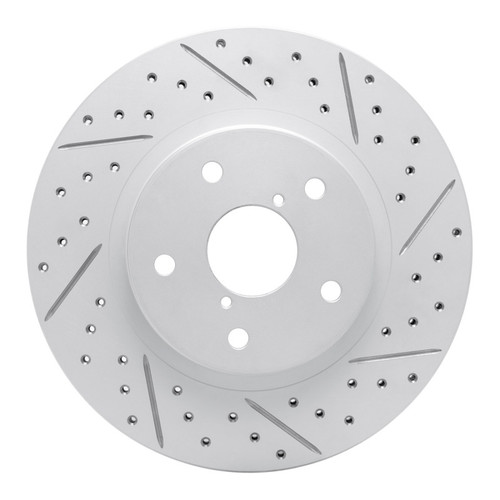R1 19-24 Subaru Forester Front Right Drilled & Slotted Geo-Carbon Rotor