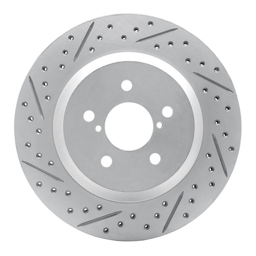 R1 19-23 Subaru Crosstrek Rear Left Drilled & Slotted Geo-Carbon Rotor