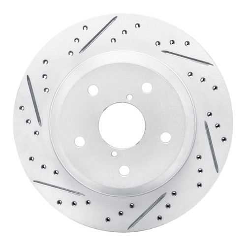 R1 19-26 Subaru Forester Rear Left Drilled & Slotted Geo-Carbon Rotor