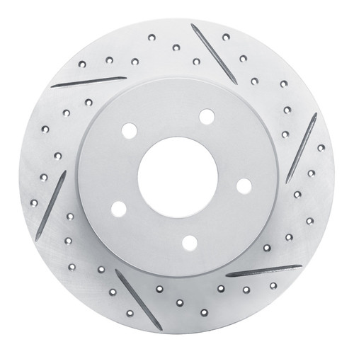 R1 19-26 Nissan Sentra Rear Right Drilled & Slotted Geo-Carbon Rotor