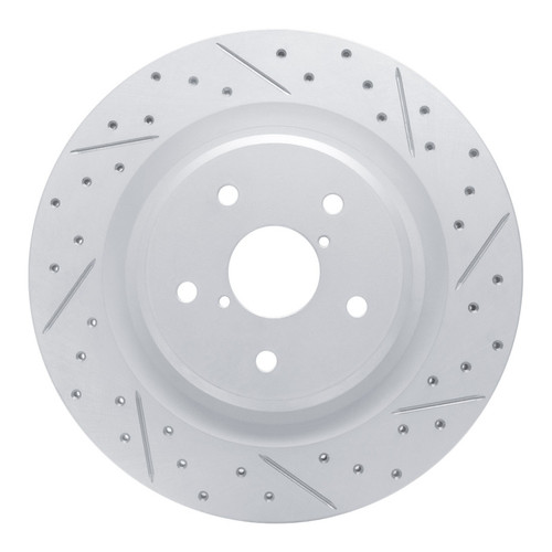 R1 19-25 Subaru Ascent Rear Right Drilled & Slotted Geo-Carbon Rotor