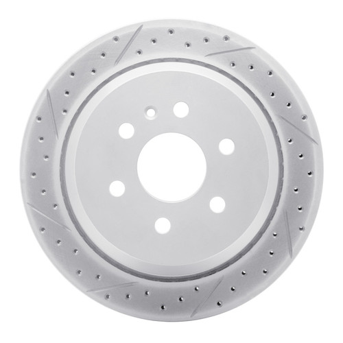 R1 15-20 Chevrolet Colorado Rear Left Drilled & Slotted Geo-Carbon Rotor