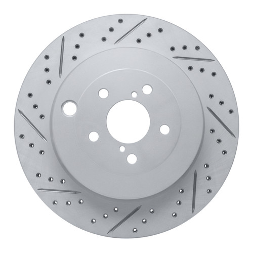 R1 17-25 Subaru Brz Rear Left Drilled & Slotted Geo-Carbon Rotor