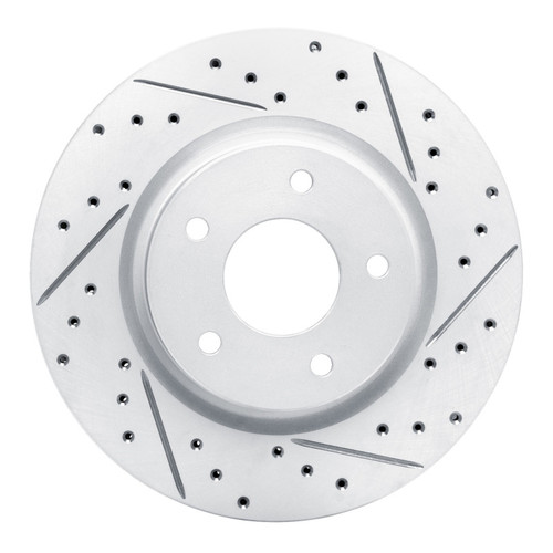 R1 14-23 Nissan Rogue Sport Front Right Drilled & Slotted Geo-Carbon Rotor