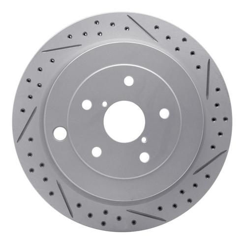 R1 06-14 Subaru Tribeca Rear Right Drilled & Slotted Geo-Carbon Rotor