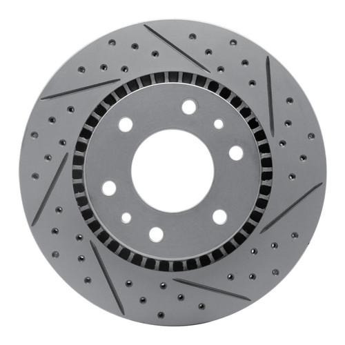 R1 06-09 Buick Rainier Front Right Drilled & Slotted Geo-Carbon Rotor