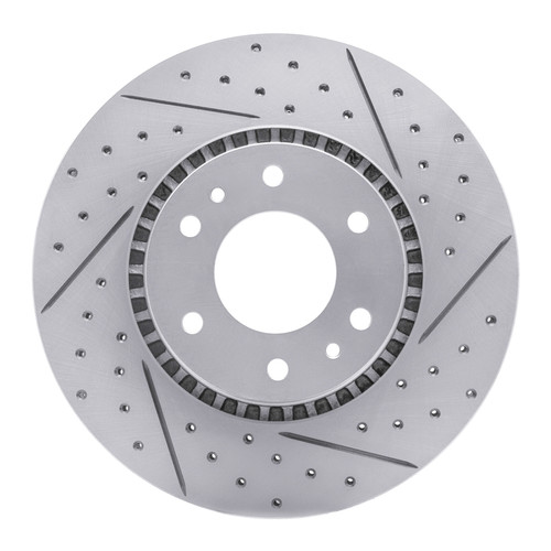 R1 02-09 Buick Rainier Front Right Drilled & Slotted Geo-Carbon Rotor