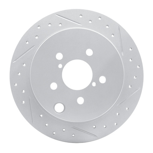 R1 12-23 Subaru Impreza Rear Right Drilled & Slotted Geo-Carbon Rotor