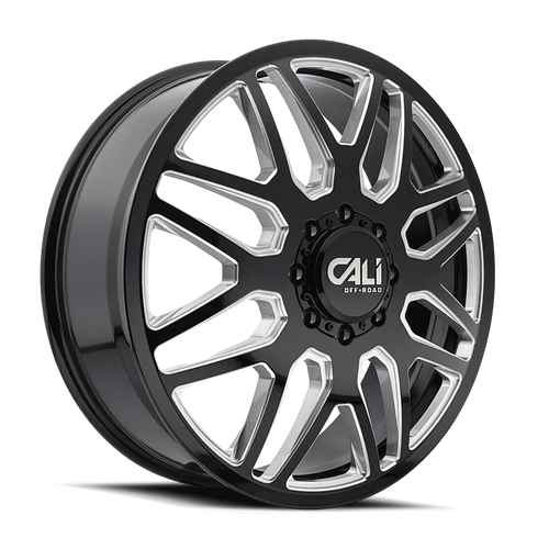 Cali Off-Road 9115D Invader Dually 22x8.25 / 8x165.1 BP / -192mm OS / 121.3mm Hub Gls Blk Mill Wheel