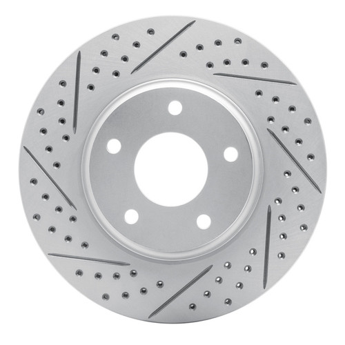 R1 02-06 Infiniti I35 Front Left Drilled & Slotted Geo-Carbon Rotor