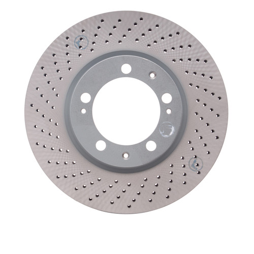 DFC 93-94 Porsche 911 Left Front Drilled Hi-Carbon Alloy Geomet Coated Rotor