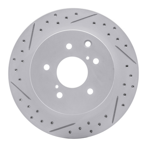 R1 89-96 Nissan 300ZX Turbo Rear Left Drilled & Slotted Geo-Carbon Rotor