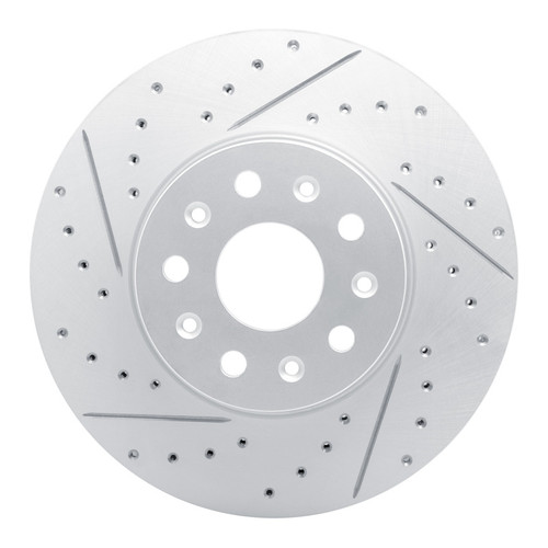 R1 16-25 Cadillac Ct5 Front Left Drilled & Slotted Geo-Carbon Rotor