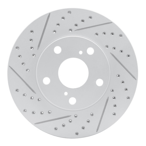 R1 92-06 Lexus ES300 Front Left Drilled & Slotted Geo-Carbon Rotor