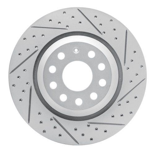 R1 06-25 Audi RS Q3 (Mexico) Rear Right Drilled & Slotted Geo-Carbon Rotor