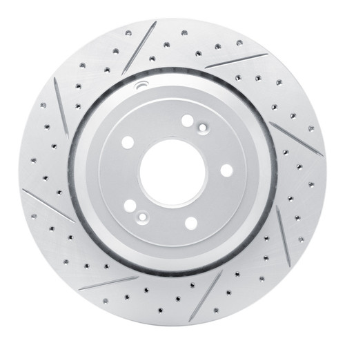 R1 17-19 Genesis G90 Rear Left Drilled & Slotted Geo-Carbon Rotor