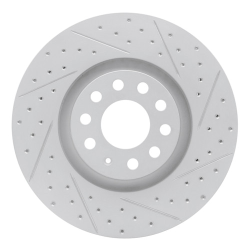 R1 98-09 Audi A4 (USA/Canada) Front Right Drilled & Slotted Geo-Carbon Rotor