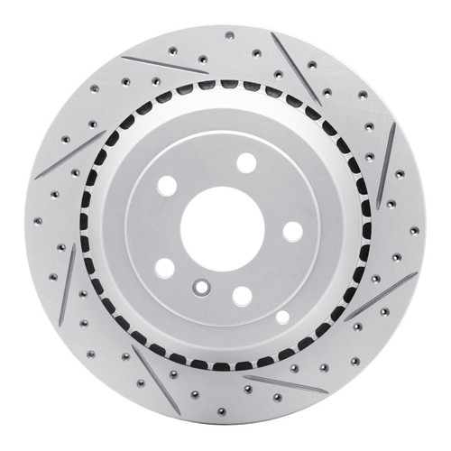 R1 06-12 Mercedes-Benz Ml450 Rear Right Drilled & Slotted Geo-Carbon Rotor