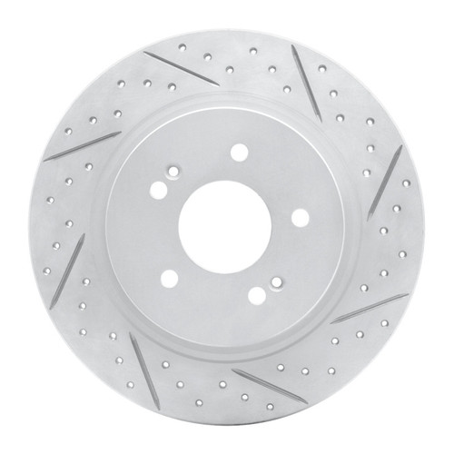 R1 19-25 Hyundai Palisade Rear Right Drilled & Slotted Geo-Carbon Rotor