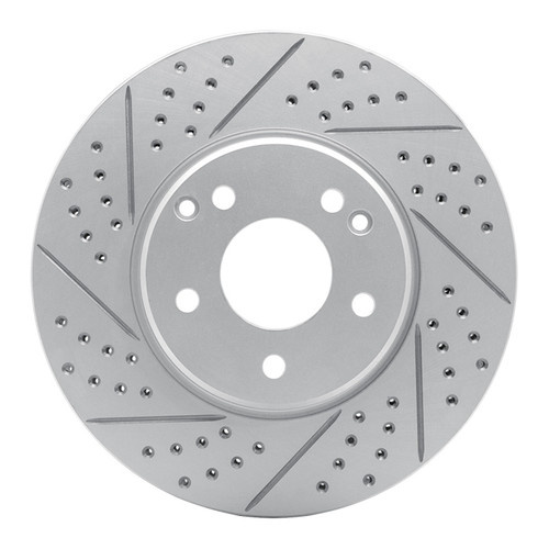 R1 96-11 Chrysler Crossfire Front Left Drilled & Slotted Geo-Carbon Rotor