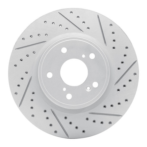 R1 13-25 Acura ADX Front Right Drilled & Slotted Geo-Carbon Rotor