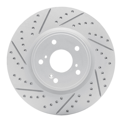 R1 13-25 Acura RDX Front Left Drilled & Slotted Geo-Carbon Rotor