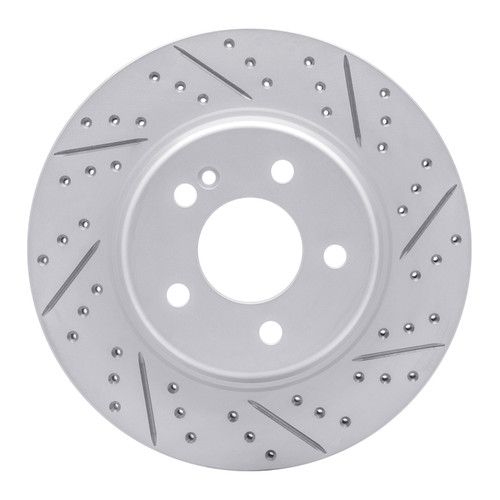 R1 15-23 Mercedes-Benz E350 Rear Right Drilled & Slotted Geo-Carbon Rotor