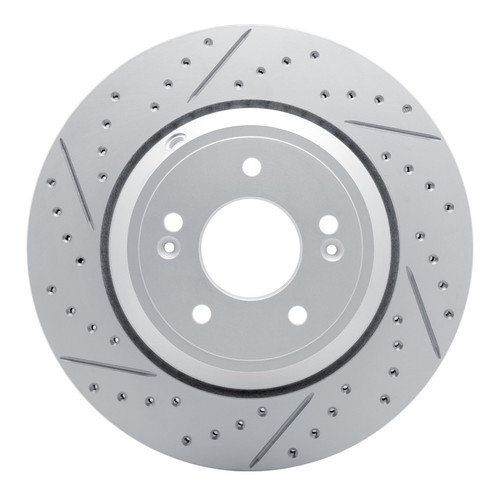 R1 18-23 Genesis G80 Rear Left Drilled & Slotted Geo-Carbon Rotor