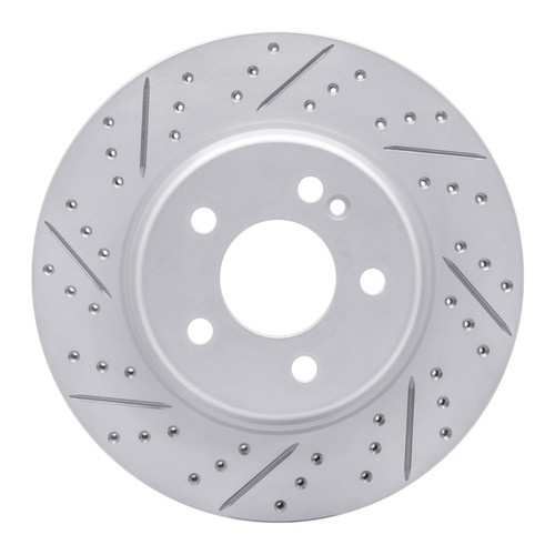 R1 15-23 Mercedes-Benz E350 Rear Left Drilled & Slotted Geo-Carbon Rotor