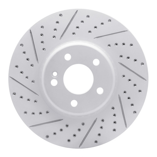 R1 15-23 Mercedes-Benz E300 Front Left Drilled & Slotted Geo-Carbon Rotor