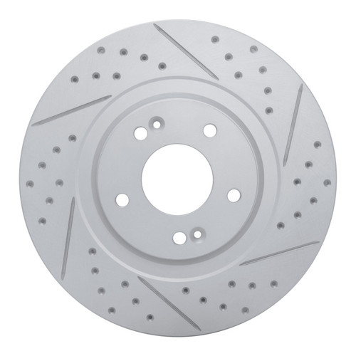 R1 13-20 Hyundai Santa Fe Xl Front Right Drilled & Slotted Geo-Carbon Rotor