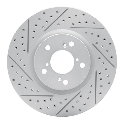 R1 07-20 Acura MDX Front Left Drilled & Slotted Geo-Carbon Rotor