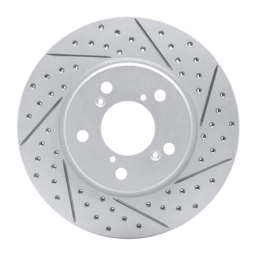R1 05-10 Honda Odyssey Front Right Drilled & Slotted Geo-Carbon Rotor