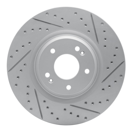 R1 19-22 Hyundai Veloster N Front Right Drilled & Slotted Geo-Carbon Rotor