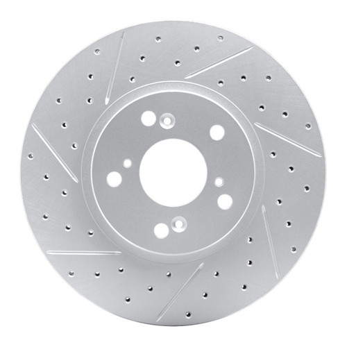 R1 99-14 Acura CL Front Left Drilled & Slotted Geo-Carbon Rotor