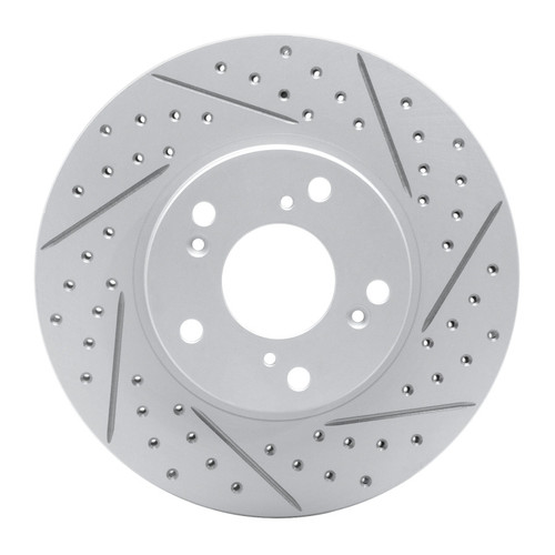 R1 98-22 Acura CSX Front Right Drilled & Slotted Geo-Carbon Rotor