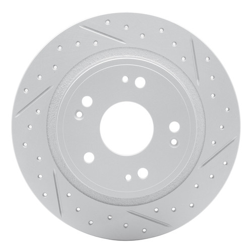 R1 05-22 Acura TSX Rear Right Drilled & Slotted Geo-Carbon Rotor