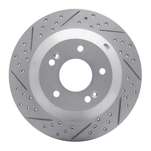 R1 10-21 Hyundai Santa Fe Xl Rear Left Drilled & Slotted Geo-Carbon Rotor