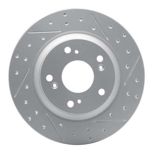 R1 00-09 Honda S2000 Rear Right Drilled & Slotted Geo-Carbon Rotor