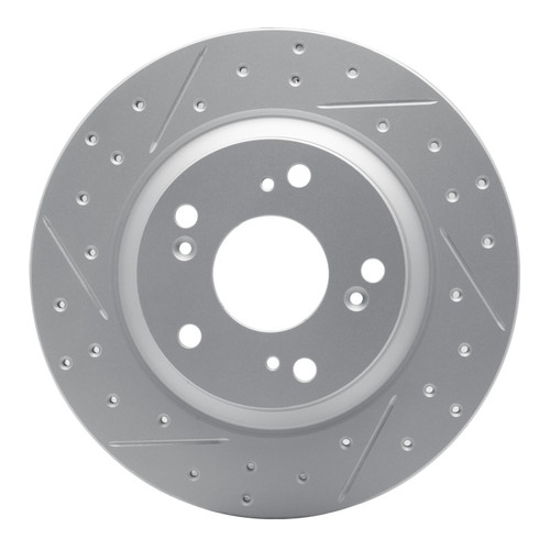 R1 00-09 Honda S2000 Rear Left Drilled & Slotted Geo-Carbon Rotor