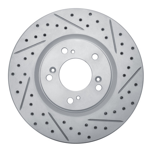 R1 00-09 Honda S2000 Front Right Drilled & Slotted Geo-Carbon Rotor